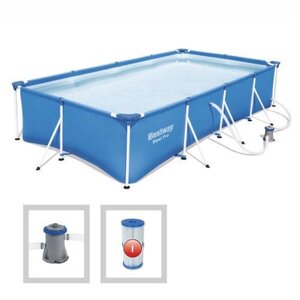Каркасний басейн прямокутної форми Bestway Steel Pro довжина 400 см. ширина 211 см. || FavGoods