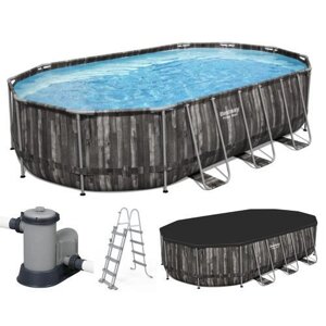 Каркасний басейн овальної форми Bestway довжина 610 см, ширина 366 см || FavGoods