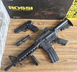 Дитячий ігровий набір Пістолет Colt 1911 та Автомат M4A1 з ліхтариком для 6 мм куль