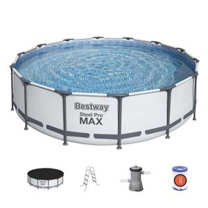 Білий каркасний басейн круглої форми Bestway діаметр 427 см. Висота 107 см. || FavGoods