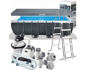 Великий Каркасний Домашній Басейн Intex Прямокутної Форми, Довжина 549 см, Ширина 274 см