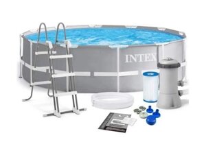 Каркасний басейн круглої форми Intex діаметр 366 см. висота 122 см. об'єм 10700 л || FavGoods