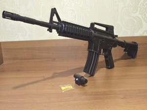 Іграшкова Гвинтівка M16 – Дитячий Автомат З Пульками І Лазерним Прицілом, Чорний Дизайн