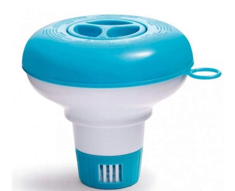 Плаваюча Міні-поплавець Дозатор Для Хімії У Басейні, Розмір 12.5*12.5 см, Синій Колір від компанії Кілометр - фото 1