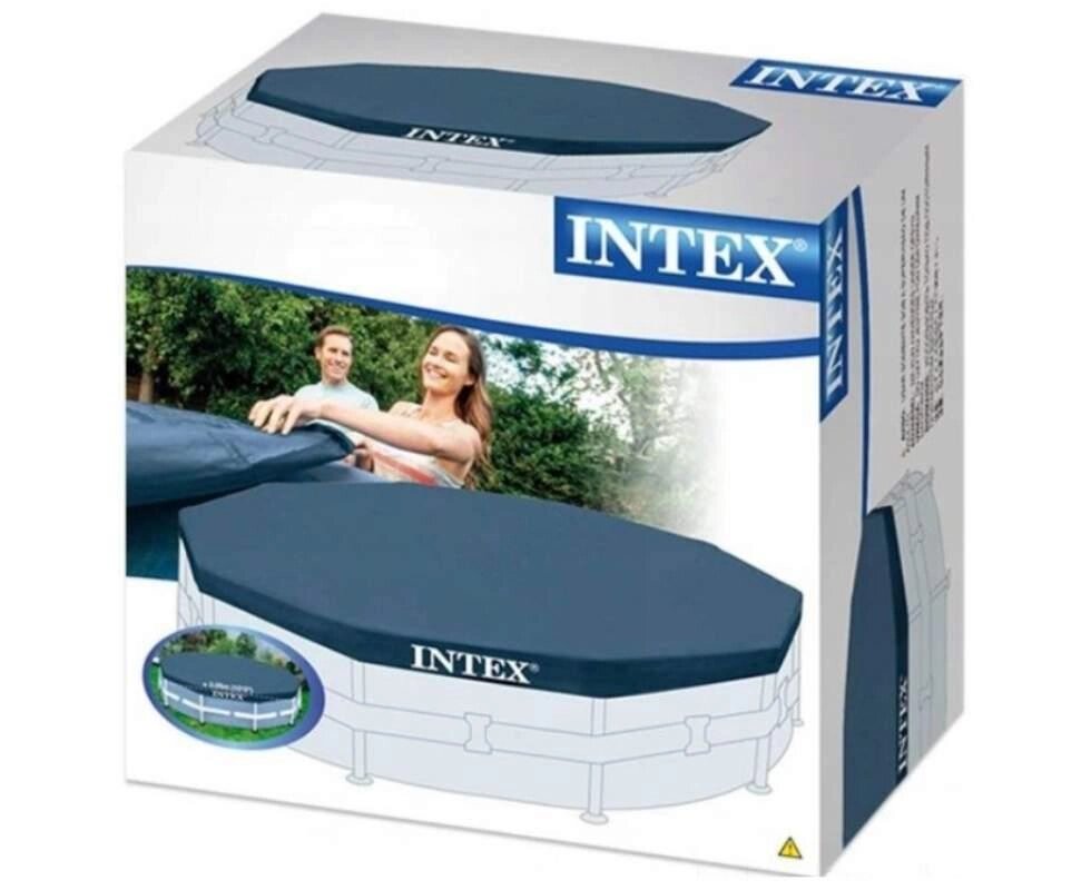 Тент Intex 28031 для круглого каркасного басейну діаметром 3,66м. || Покриття Intex для басейну від компанії Кілометр - фото 1