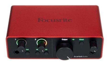 Аудіоінтерфейс електронний пристрій звукових ефектів FOCUSRITE Scarlett Solo (4th Gen) від компанії Pro Audio - фото 1