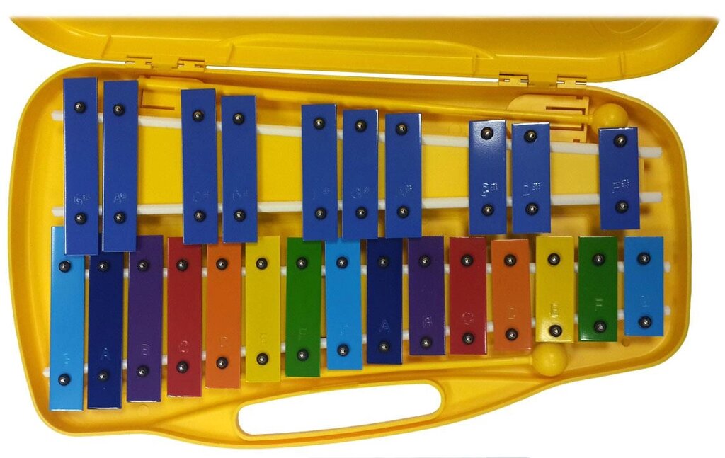 Металофон PaxPhil Glockenspiel 25K 25нот кольоровий+бітер від компанії Pro Audio - фото 1