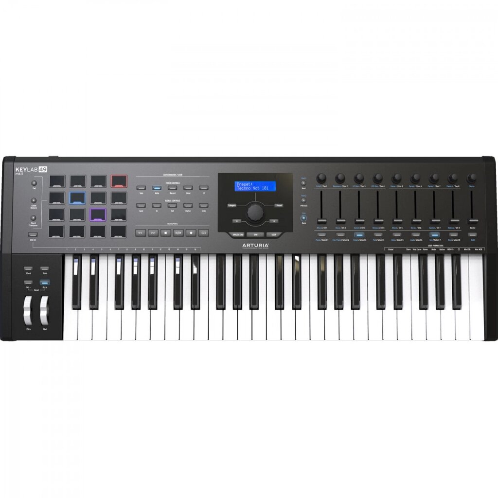 MIDI-клавіатура Arturia KeyLab 49 MkII Black Edition + V Collection 8.2 від компанії Pro Audio - фото 1