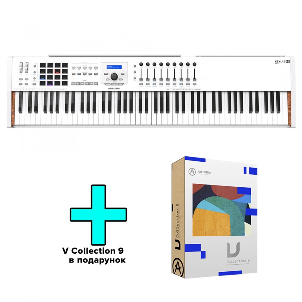 MIDI-клавіатура Arturia KeyLab 88 MkII + V Collection 9 від компанії Pro Audio - фото 1