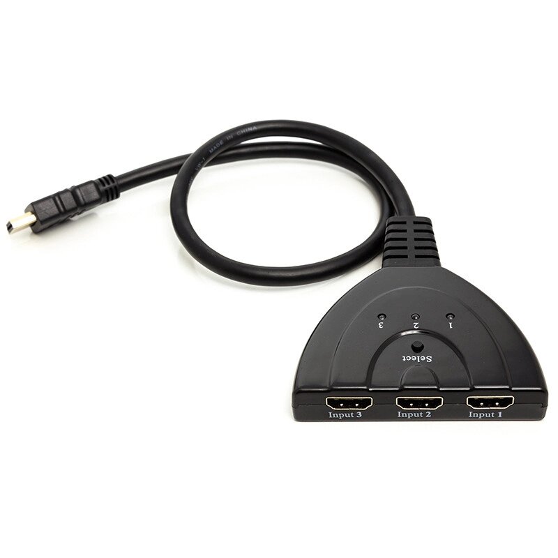 Перехідник PowerPlant з перемикачем HDMI - HDMI 3x1 від компанії Pro Audio - фото 1