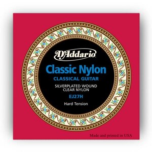 Струни для класичної гітари D`ADDARIO EJ27H STUDENT CLASSICS HARD TENSION