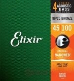 Струни для бас гітар Elixir NanoWeb 4S AB LS L