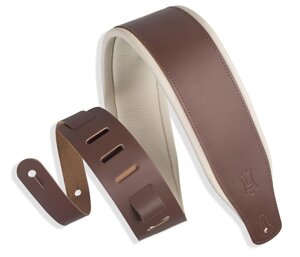 Ремінь для гітари LEVY'S M26PD-BRN_CRM CLASSICS SERIES PADDED TWO-TONE GUITAR STRAP (BROWN, CREAM)