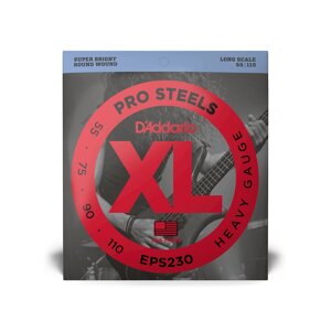 Струні D`Addario EPS230 ProSteels Heavy (55-110) для 4стр. бас