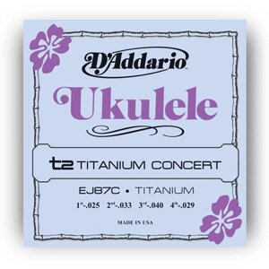 Струні для укулеле D`ADDARIO EJ87C TITANIUM UKULELE CONCERT