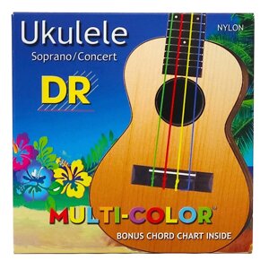 Струні для укулеле DR STRINGS MULTI-COLOR UKULELE SOPRANO/CONCERT