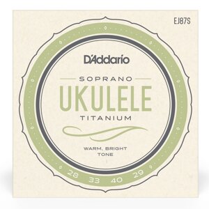 Струні для укулеле D" Addario EJ87S Titanium Ukulele, Soprano