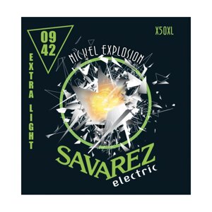 Струни для електрогітари Savarez X50XL Nickel Explosion Extra Light Tension