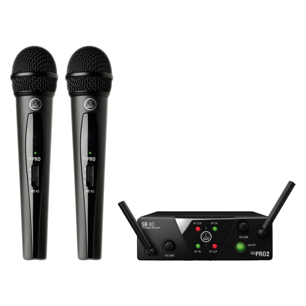 Радіосистема з ручними вокальними мікрофонами AKG WMS40MINI2 VOC-SET BD ISM2/3 від компанії Pro Audio - фото 1