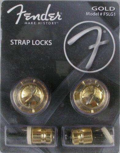 Стреплоки для гітари FENDER STRAP LOCKS GOLD PAIR FSLG1 від компанії Pro Audio - фото 1