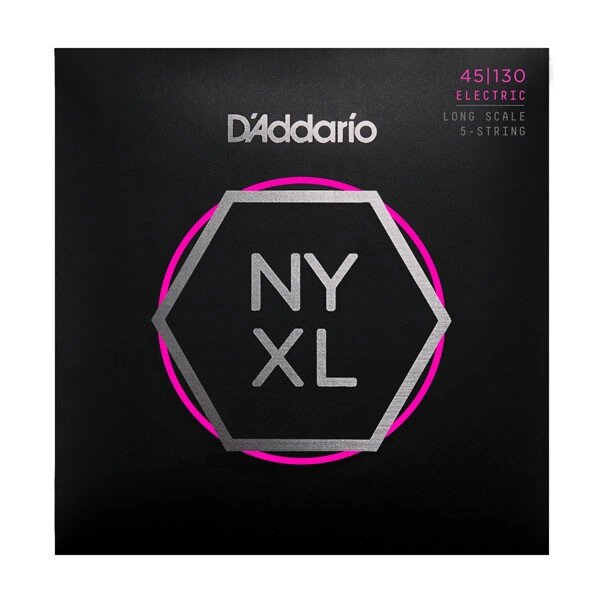 Струни 5стр. бас (45-130) D`Addario NYXL45130 NYXL Bass Reg Light 5-String від компанії Pro Audio - фото 1