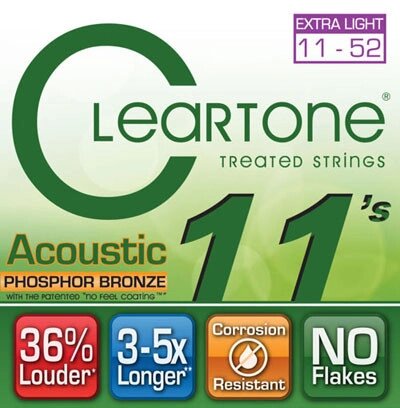 Струни акустика (11-52) CLEARTONE 7411 Acoustic Phosphor Bronze Custom Light 11-52 від компанії Pro Audio - фото 1