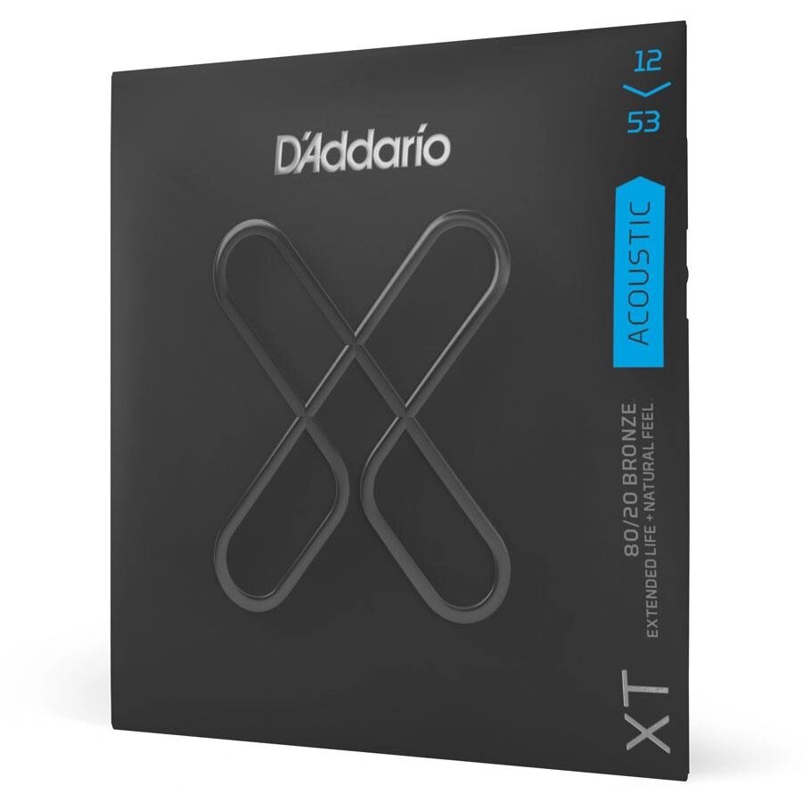 Струни акустика (12-53) D`Addario XTABR1253 XT 80/20 Bronze Coated Light від компанії Pro Audio - фото 1