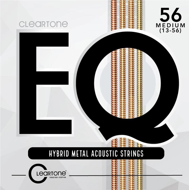 Струни для акустичної гітари CLEARTONE 7813 EQ HYBRID METAL ACOUSTIC MEDIUM 13-56 від компанії Pro Audio - фото 1