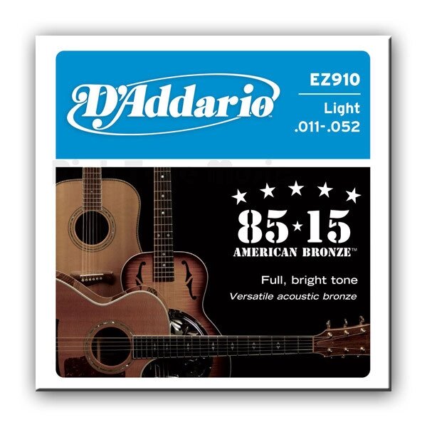 Струни для акустичної гітари D`Addario EZ910 bronze 85/15  11-52 від компанії Pro Audio - фото 1