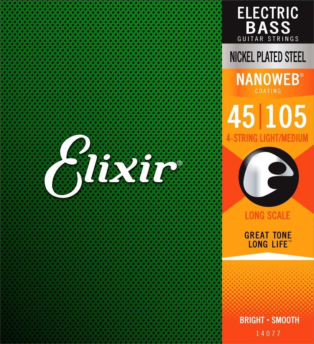 Струни для бас гітари Elixir 14077 4S LM від компанії Pro Audio - фото 1