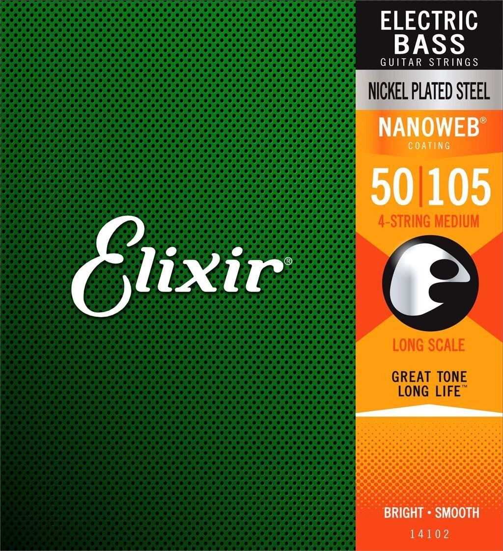 Струни для бас гітари Elixir 14102 4S M від компанії Pro Audio - фото 1