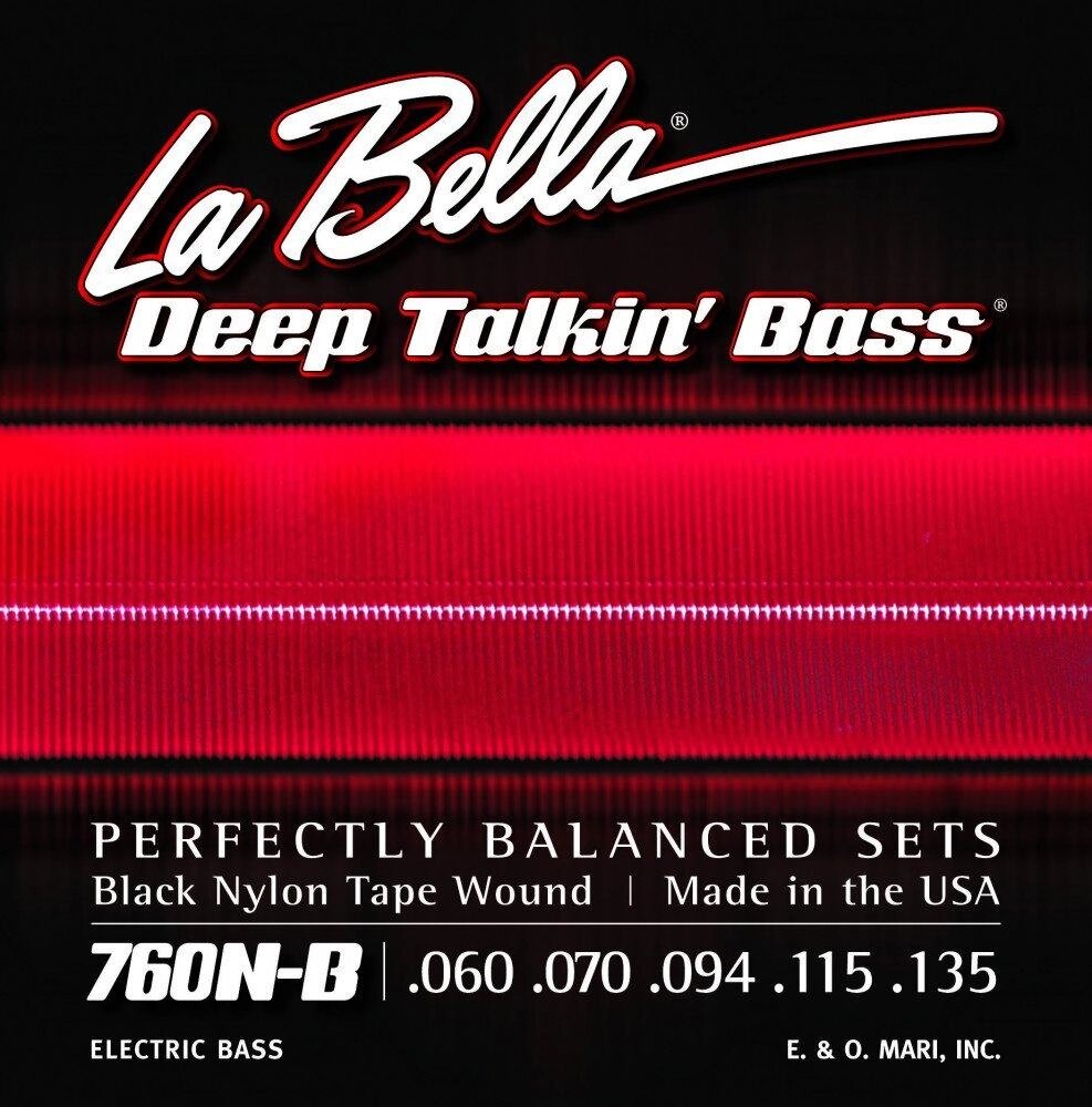 Струни для бас-гітари La Bella 760N-B 60-135 (B. Nylon W) від компанії Pro Audio - фото 1