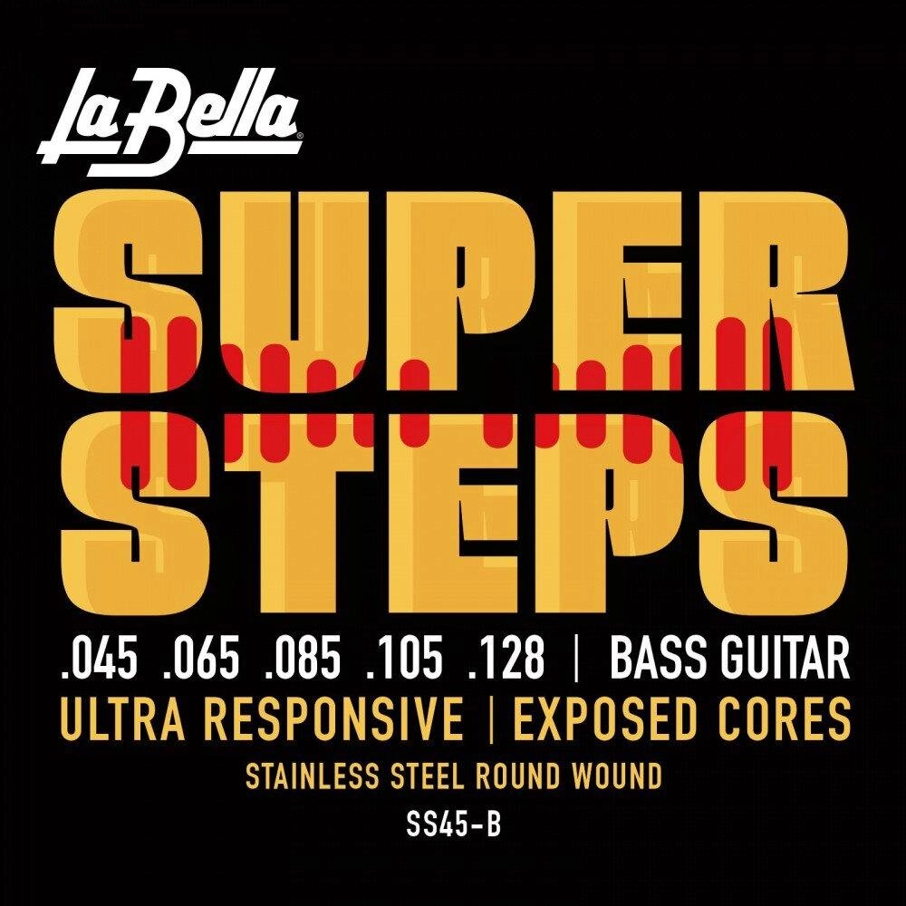 Струни для бас-гітари La Bella SS45-B Super Steps, 5-String - Standard 45-128 від компанії Pro Audio - фото 1