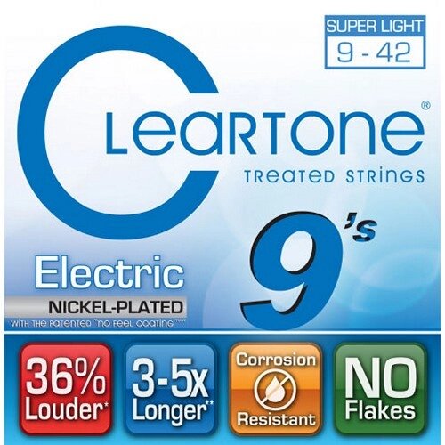 Струни для електрогітари CLEARTONE 9409 ELECTRIC NICKEL-PLATED SUPER LIGHT 09-42 від компанії Pro Audio - фото 1