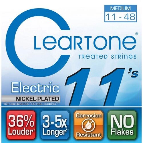 Струни для електрогітари CLEARTONE 9411 ELECTRIC NICKEL-PLATED MEDIUM 11-48 від компанії Pro Audio - фото 1