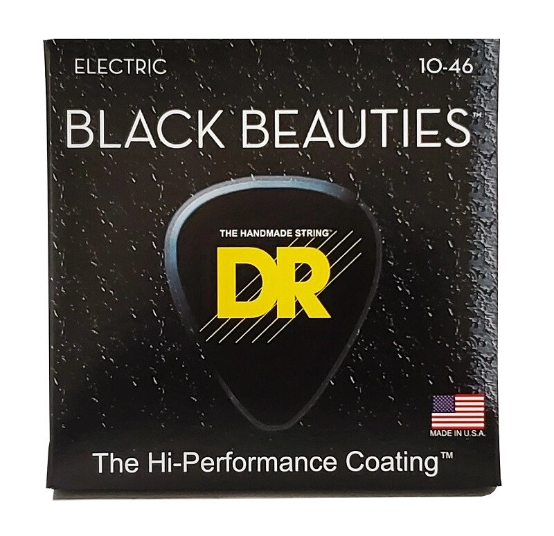 Струни для електрогітари DR BKE-10 Black Beauties Electric Medium (10-46) від компанії Pro Audio - фото 1