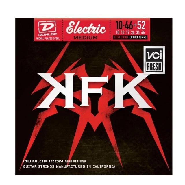 Струни для електрогітари DUNLOP KKN1052 KFK ELECTRIC MEDIUM (10-52) від компанії Pro Audio - фото 1