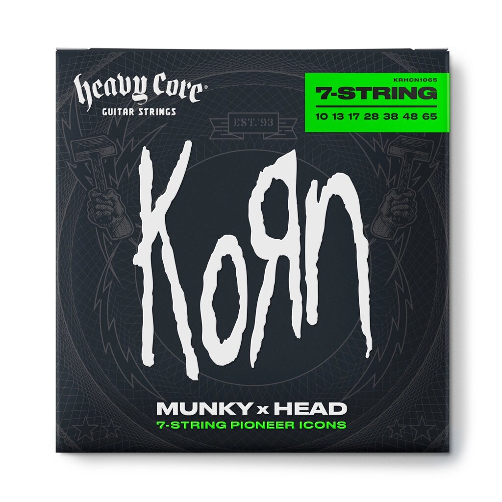 Струни для електрогітари DUNLOP KRHCN10657 HEAVY CORE KORN GUITAR STRINGS (10-65) від компанії Pro Audio - фото 1