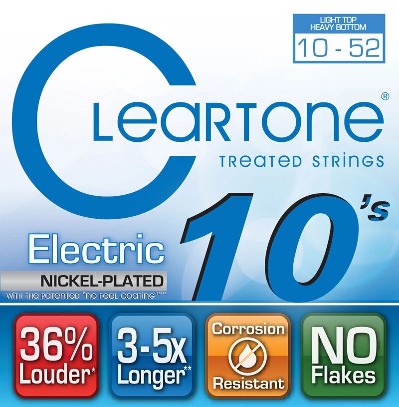 Струни електро (10-52) CLEARTONE 9420 Electric Nickelplated Heavy Bottom 10-52 від компанії Pro Audio - фото 1