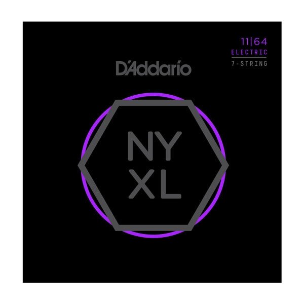 Струни електро 7стр. (11-64) D"Addario NYXL1164 Nickel Wound, Medium, 11-64 від компанії Pro Audio - фото 1