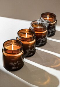 Ароматична свічка Black Amber Relax AROMIO