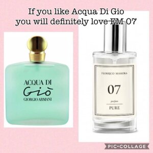 Парфуми жіночі FM World Pure 07 аромат Armani Acqua Di Gio, 50 мл