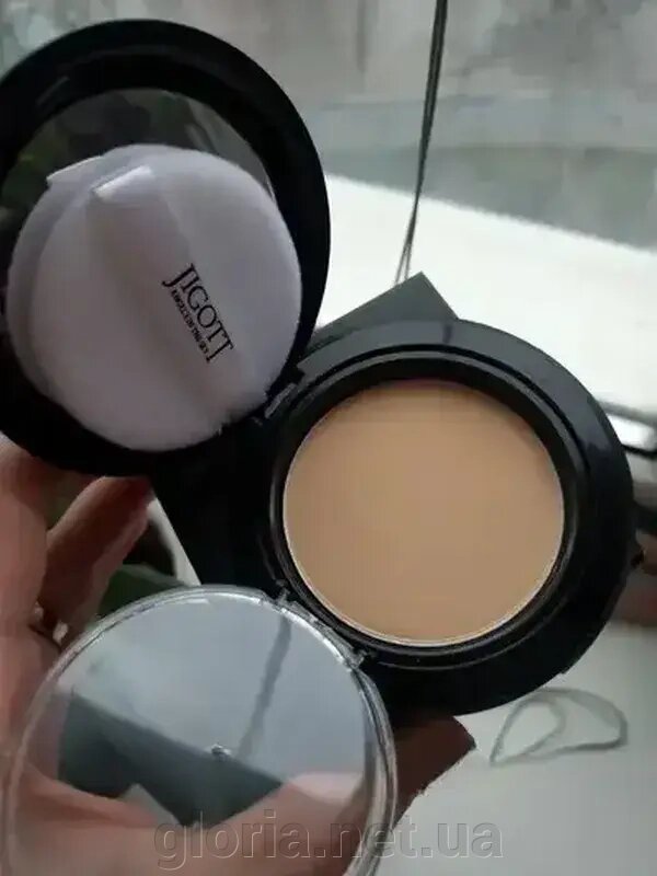 Компактна пудра для обличчя Jigott тон 23 Natural Beige 12 гр від компанії Cosmetic World - фото 1