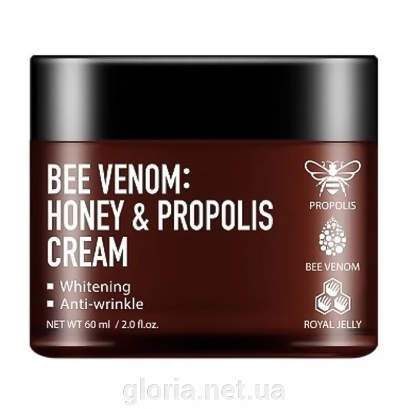 Крем для обличчя з бджолиною отрутою, медом та прополісом BEE VENOM HONEY & PROPOLIS CREAM, 60 мл від компанії Cosmetic World - фото 1