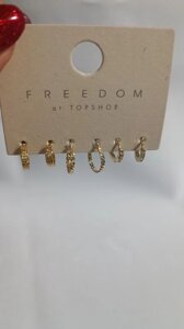 Набір сережок позолочені Freedom at Topshop в Чернівецькій області от компании Cosmetic World