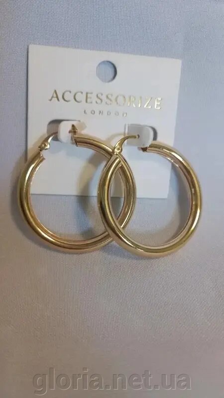 Сережки позолочені Accessorize від компанії Cosmetic World - фото 1