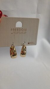 Сережки позолочені Freedom at Topshop