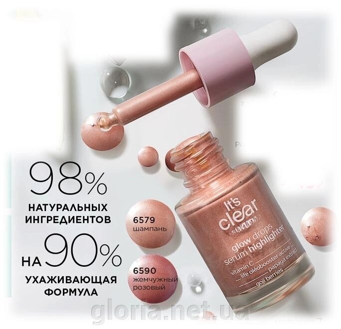 Сироватка-хайлайтер Glow drops від компанії Cosmetic World - фото 1