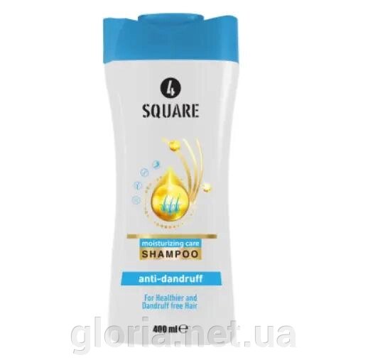 Зволожуючий шампунь для волосся проти лупи 4 Square, 400 мл від компанії Cosmetic World - фото 1