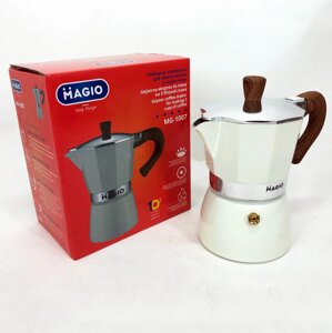 Гейзерна кавоварка Magio MG-1007, гейзерна кавоварка з нержавіючої сталі, кавоварка для дому